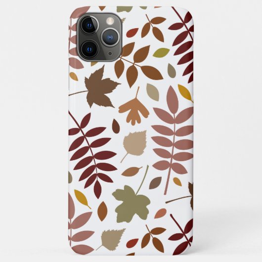Fallen Blätter Muster Herbstfarben auf Weiß Case-Mate iPhone Hülle (Rückseite)