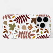 Fallen Blätter Muster Herbstfarben auf Weiß Case-Mate iPhone Hülle (Rückseite (Horizontal))