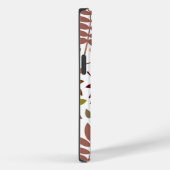 Fallen Blätter Muster Herbstfarben auf Weiß Case-Mate iPhone Hülle (Rückseite / Rechts)