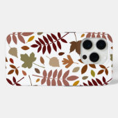 Fallen Blätter Muster Herbstfarben auf Weiß Case-Mate iPhone Hülle (Rückseite (Horizontal))
