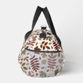 Fallen Blätter Muster Herbstfarben auf Weiß Duffle Bag (Rechts)