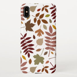 Fallen Blätter Muster Herbstfarben auf Weiß iPhone Hülle