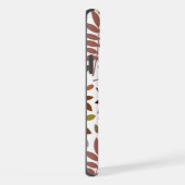 Fallen Blätter Muster Herbstfarben auf Weiß iPhone Hülle (Rechte Seite)