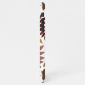 Fallen Blätter Muster Herbstfarben auf Weiß iPhone Hülle (Linke Seite)