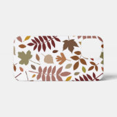 Fallen Blätter Muster Herbstfarben auf Weiß iPhone Hülle (Rückseite (Horizontal))