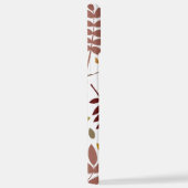 Fallen Blätter Muster Herbstfarben auf Weiß iPhone Hülle (Rechte Seite)