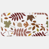 Fallen Blätter Muster Herbstfarben auf Weiß iPhone Hülle (Hinten horizontal)