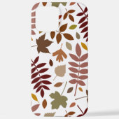 Fallen Blätter Muster Herbstfarben auf Weiß iPhone Hülle (Rückseite)
