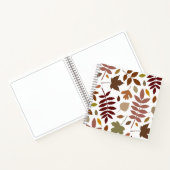 Fallen Blätter Muster Herbstfarben auf Weiß Notizblock (Innenseite)