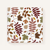 Fallen Blätter Muster Herbstfarben auf Weiß Notizblock (Vorderseite)