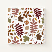 Fallen Blätter Muster Herbstfarben auf Weiß Notizblock (Rückseite)