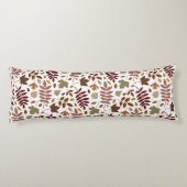 Fallen Blätter Muster Herbstfarben auf Weiß Seitenschläferkissen (Rückseite)