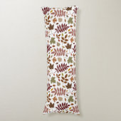 Fallen Blätter Muster Herbstfarben auf Weiß Seitenschläferkissen (Vorderseite Vertikal)