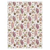 Fallen Blätter Muster Herbstfarben auf Weiß Tischdecke (Vorderseite)