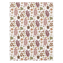 Fallen Blätter Muster Herbstfarben auf Weiß Tischdecke