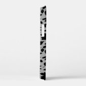 Fallen Blätter Muster Schwarz auf Grau Case-Mate iPhone Hülle (Rückseite / Rechts)