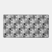 Fallen Blätter Rpt Muster Monochrome auf Grau Schreibtischunterlage (Vorderseite)