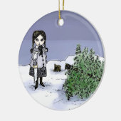 Fällen des Feiertags-Baums Keramikornament (Links)