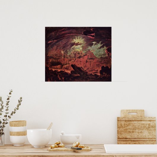 Fallen Engel in Hell von John Martin Poster (Küche)