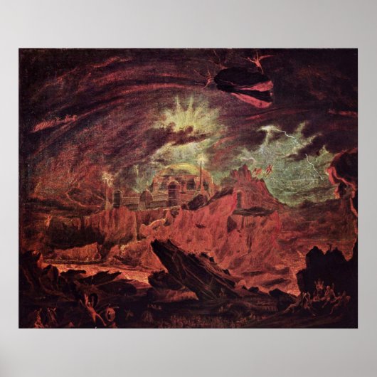 Fallen Engel in Hell von John Martin Poster (Vorne)