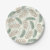 Fallen Fern Pattern Paper Plates Pappteller (Vorderseite)