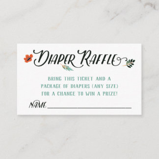 Fallen Floral Diaper Raffcard Begleitkarte