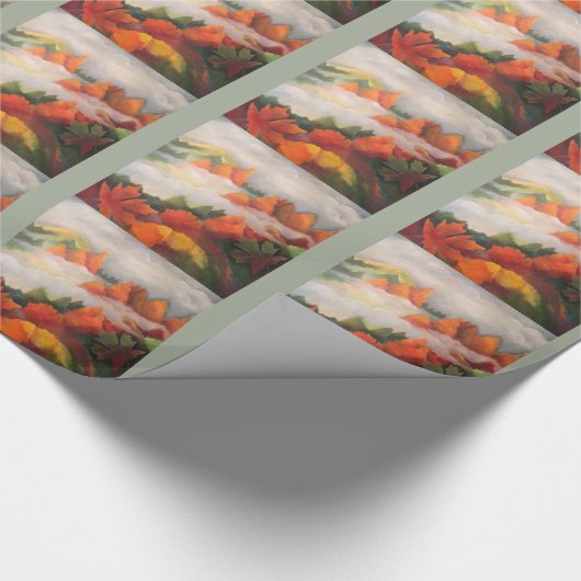 Fallen für Herbst Geschenkpapier (Ecke)