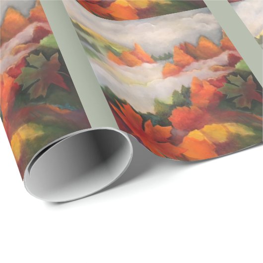 Fallen für Herbst Geschenkpapier (Rolleneckpunkt)