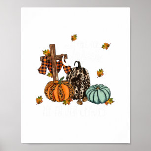 fallen für jesus, verlasse er nie Kürbisherbst als Poster