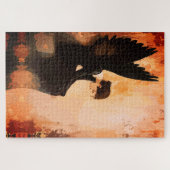 Fallen Grace - Melancholische Engel-Reflektion Puzzle (Horizontal)