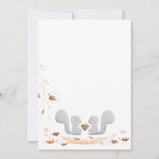 Fallen in Liebe-Eichhörnchen-Brautparty-Einladung Einladung (Vorderseite)