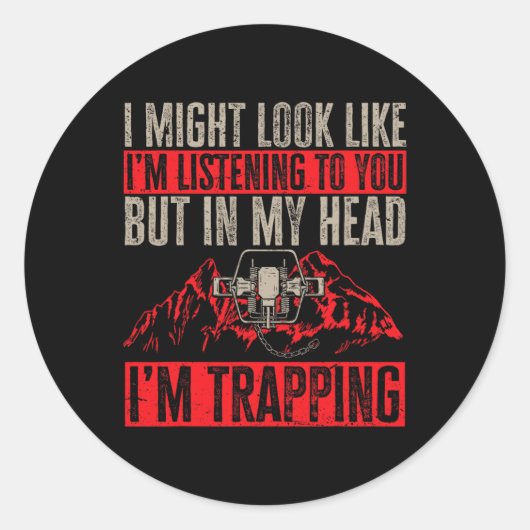 Fallen Jagdfalle 1 Runder Aufkleber (Vorderseite)