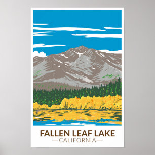 Fallen Leaf Lake California Vintag Poster