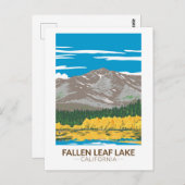 Fallen Leaf Lake California Vintag Postkarte (Vorne/Hinten)
