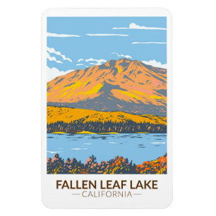 Fallen Leaf Lake Kalifornien im Herbst Vintage Magnet