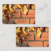 fallen leaves autumn colors, business card 落ち葉 秋 visitenkarte (Vorne/Hinten)