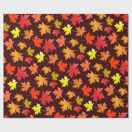 Fallen Leaves Autumn Geschenkpapier (Flach)