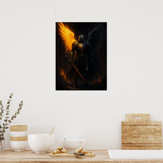 Fallen Light Warrior Poster (Küche)