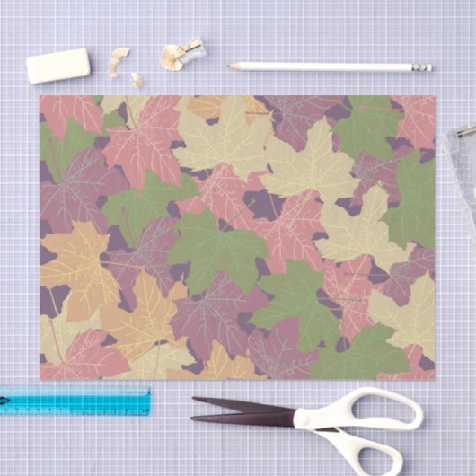 FALLEN MAPLE BLÄTTER GLÜCKLICH AUTUMN SEIDENPAPIER (Handwerk)