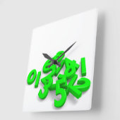 Fallen Numbers Wall Clock Quadratische Wanduhr (Winkel)