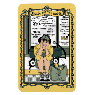 Fallen Off The Wagon_C_4x6 Kühlschrankmagnet Magnet