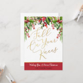 Fallen Sie auf Ihre Knie religiöse Weihnachtskarte Karte (Vorderseite/Rückseite Beispiel)