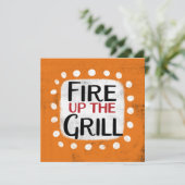 Fallen Sie die Grillkarte auf. Karte (Stehend Vorderseite)