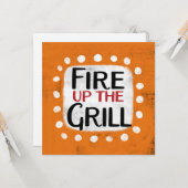 Fallen Sie die Grillkarte auf. Karte (Vorderseite/Rückseite Beispiel)