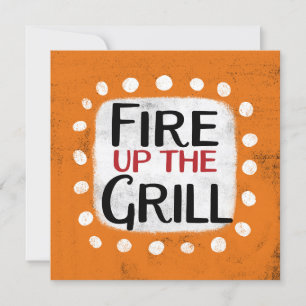Fallen Sie die Grillkarte auf. Karte