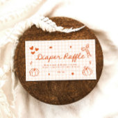 Fallen Sie ein kleines Pumpkin Baby Dusche Windel Begleitkarte