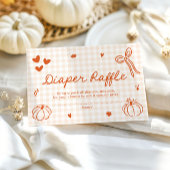 Fallen Sie ein kleines Pumpkin Baby Dusche Windel Begleitkarte