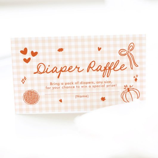 Fallen Sie ein wenig Süsse Pie Baby Dusche Windeln Begleitkarte