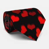 Fallen Sie! Modernes Rotes Herz Valentine Krawatte (Gerollt)