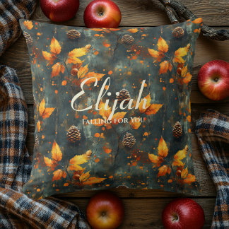 Fallen Sie Pinecones & Blätter | Herbst gemütlich Kissen